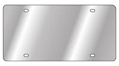 Plain Stainless Steel License Plate (Chrome) 1