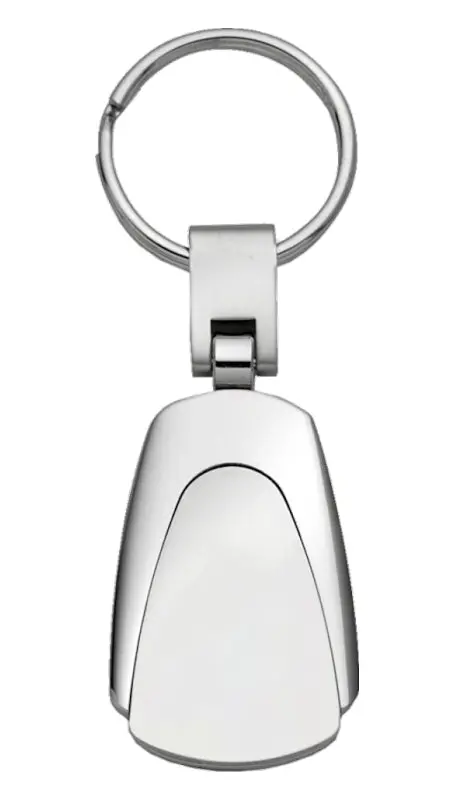 Plain Teardrop Key Chain (Silver) 1