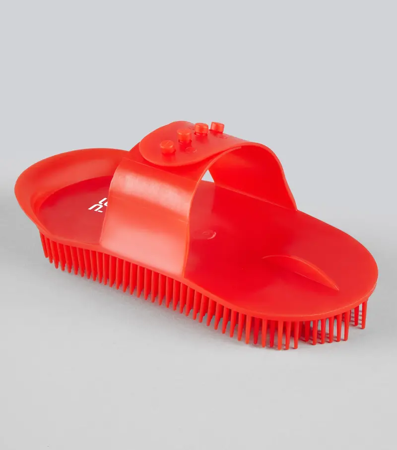 Plastic Curry Comb Red 1