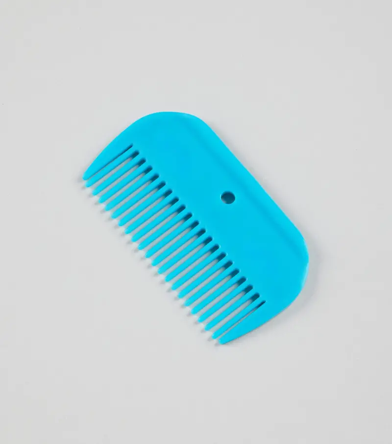Plastic Mane Comb Peacock Blue 1