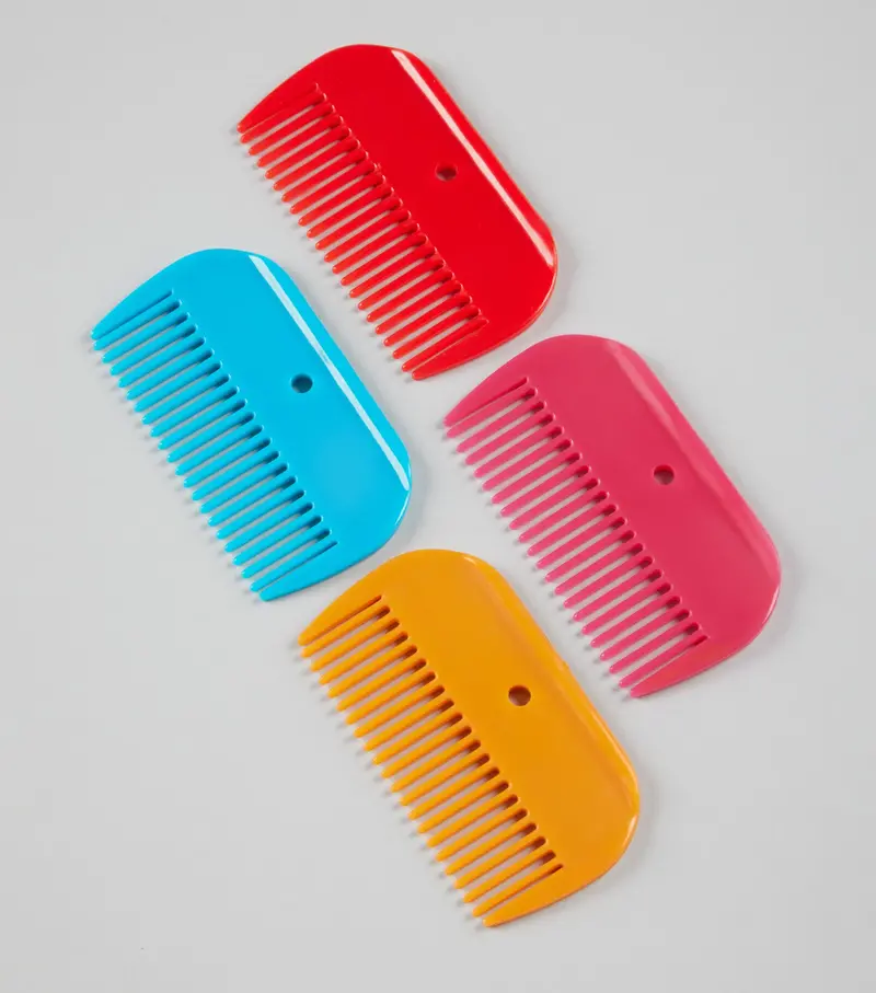 Plastic Mane Comb Peacock Blue 2