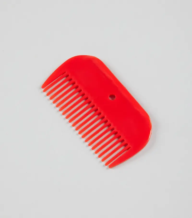 Plastic Mane Comb Red 1