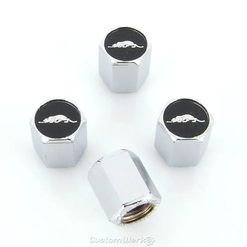 Plymouth Prowler Logo Tire Stem Valve Caps (Chrome) 1