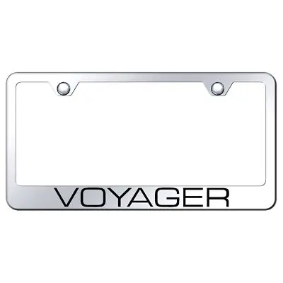 Plymouth Voyager Laser Etched Logo Stainless Steel License Plate Frame (Chrome) 1