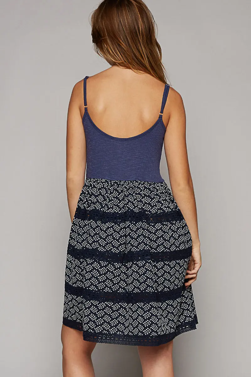 Pol Women's Lace And Print Dress 2