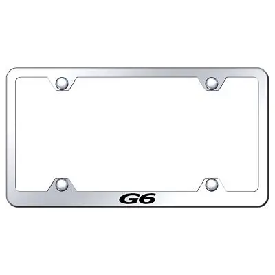 Pontiac G6 Laser Etched Logo Wide Body License Plate Frame (Chrome) 1