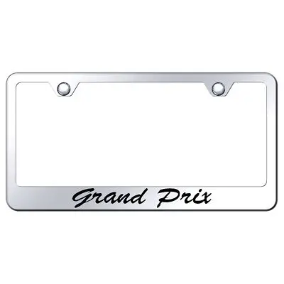 Pontiac Grand Prix Laser Etched Script License Plate Frame (Chrome) 1