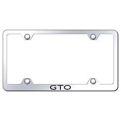 Pontiac Gto Laser Etched Logo Wide Body License Plate Frame (Chrome) 1