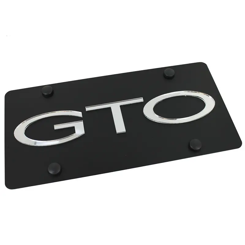 Pontiac Gto Name License Plate (Black) 1