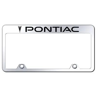Pontiac Laser Etched Logo Stainless Steel Truck License Plate Frame (Chrome) 1