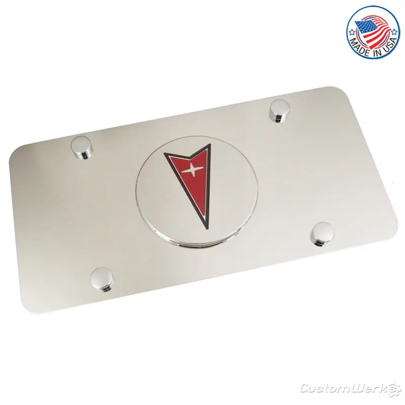 Pontiac Logo License Plate (Chrome) 1