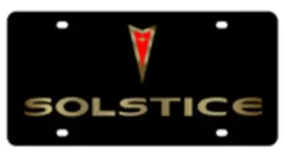 Pontiac Solstice Lazer-Tag Acrylic License Plate (Black) 1