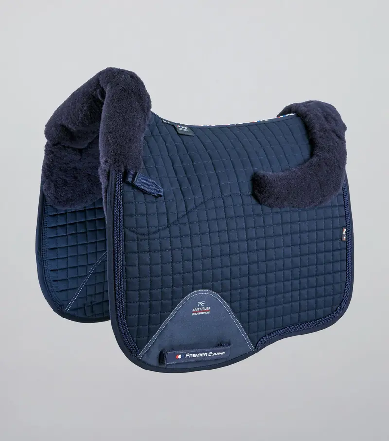 Pony Close Contact Merino Wool Half Lined European Dressage Square Navy/Navy Wool 1