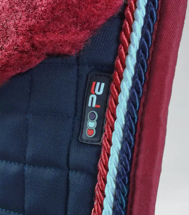 Pony Close Contact Merino Wool Half Lined European Gp/ Jump Square Navy/Burgundy Wool 2
