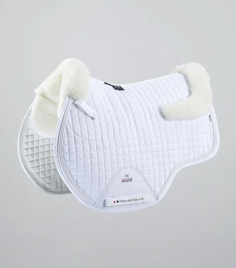 Pony Close Contact Merino Wool Half Lined European Gp/ Jump Square White/Natrual Wool 1