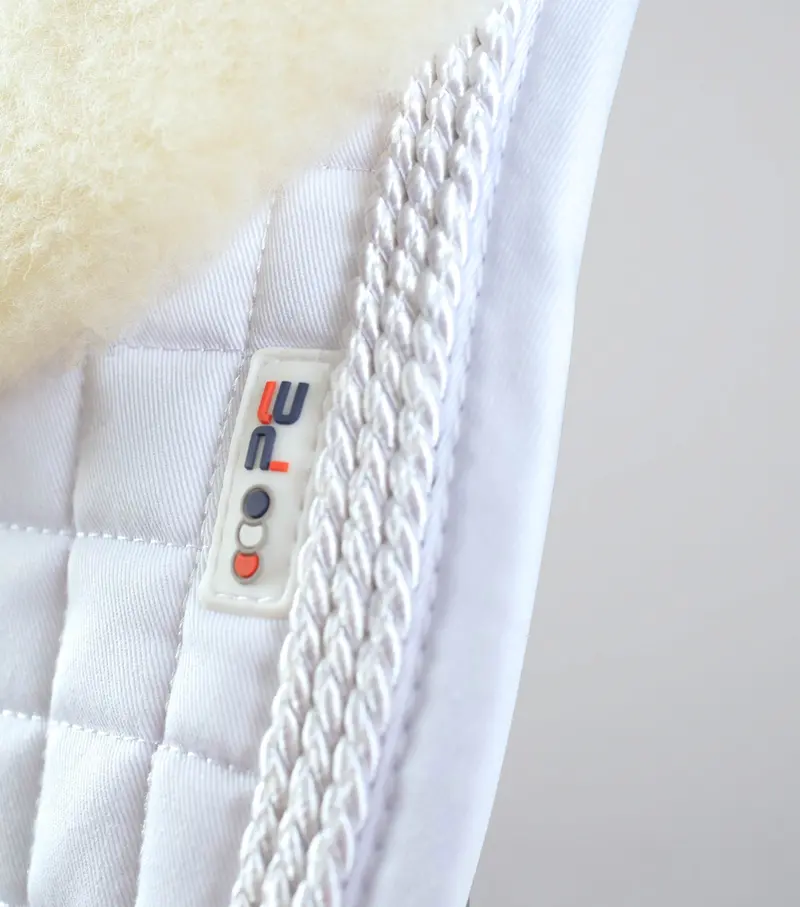 Pony Close Contact Merino Wool Half Lined European Gp/ Jump Square White/Natrual Wool 2