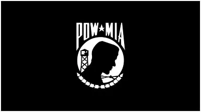 Pow-Mia Lazer-Tag Acrylic License Plate (Black) 1