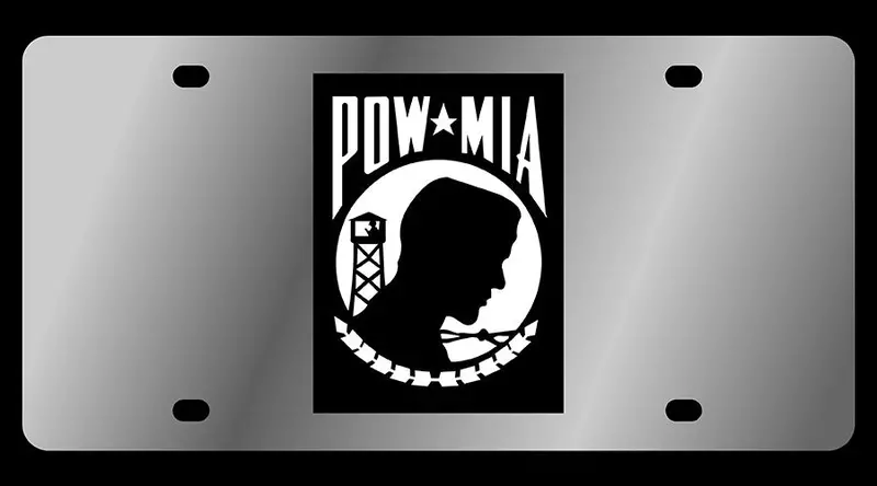 Pow-Mia License Plate (Chrome) 1