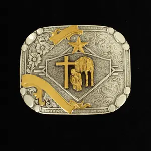 Praying Cowboy Belt Buckle 1