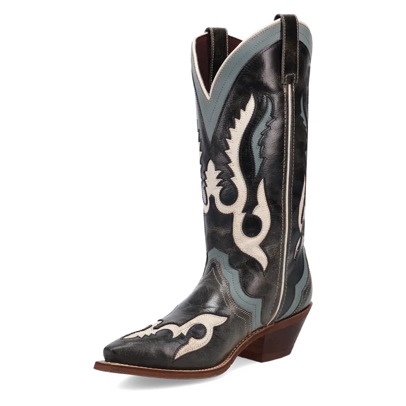 *Pre-Order* Honky Tonk Halo Leather Boot - Black 1