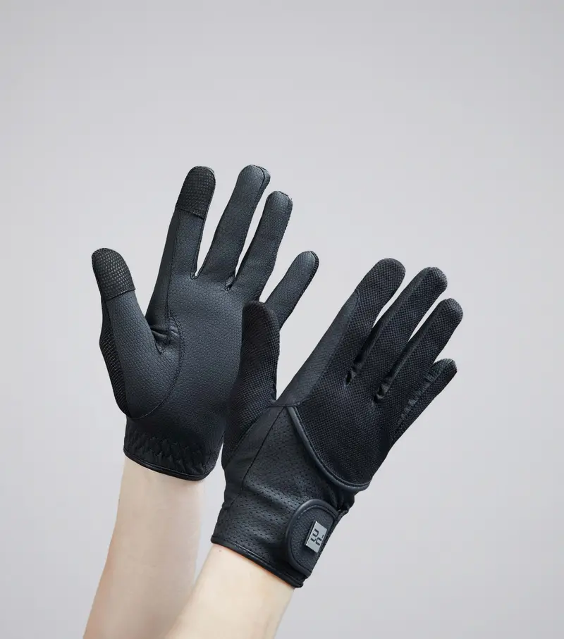 Presa Junior Mesh Riding Gloves Black 1