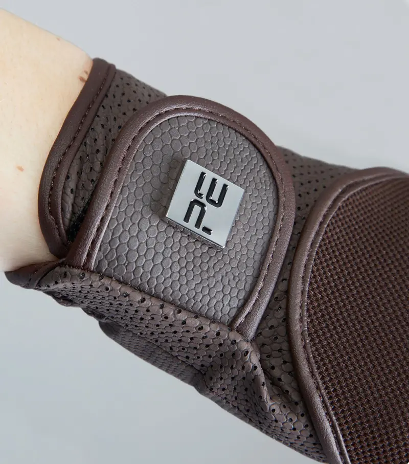 Presa Junior Mesh Riding Gloves Brown 3