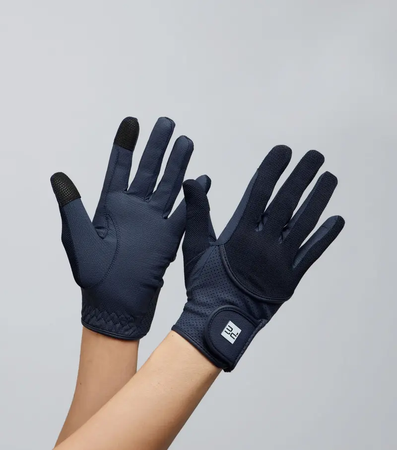 Presa Junior Mesh Riding Gloves Navy 1