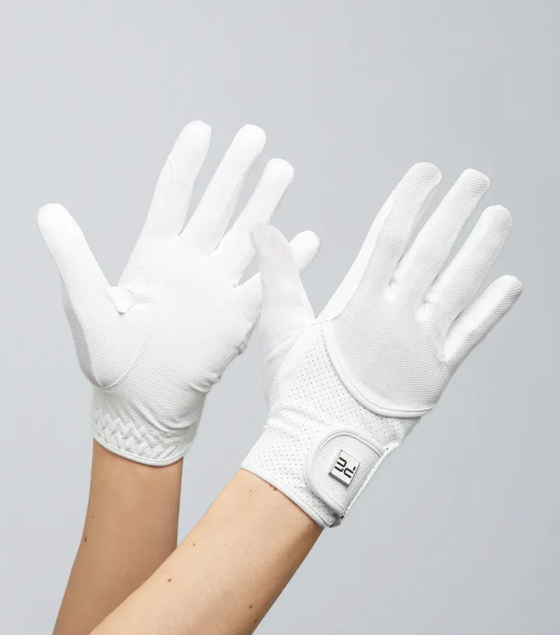 Presa Mesh Competition Riding Gloves White 1