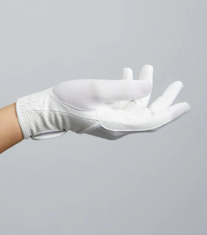 Presa Mesh Competition Riding Gloves White 4
