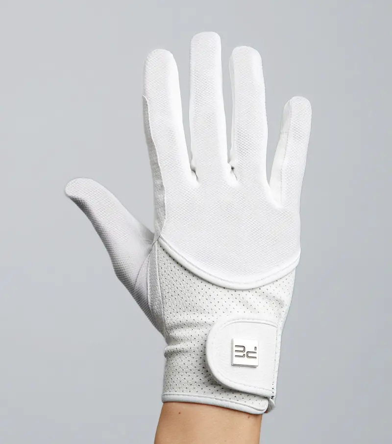 Presa Mesh Competition Riding Gloves White 5