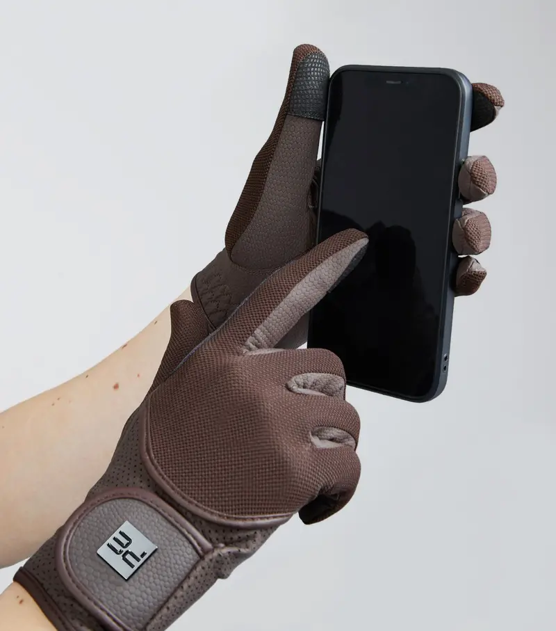 Presa Mesh Riding Gloves Brown 2