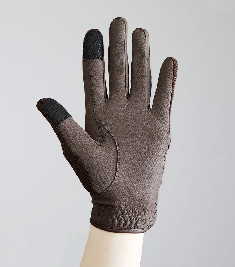 Presa Mesh Riding Gloves Brown 6