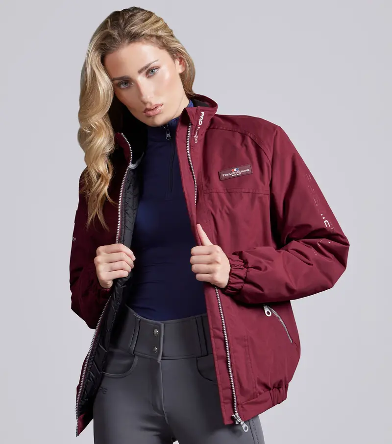 Pro Rider Unisex Waterproof Riding Jacket Wine 6