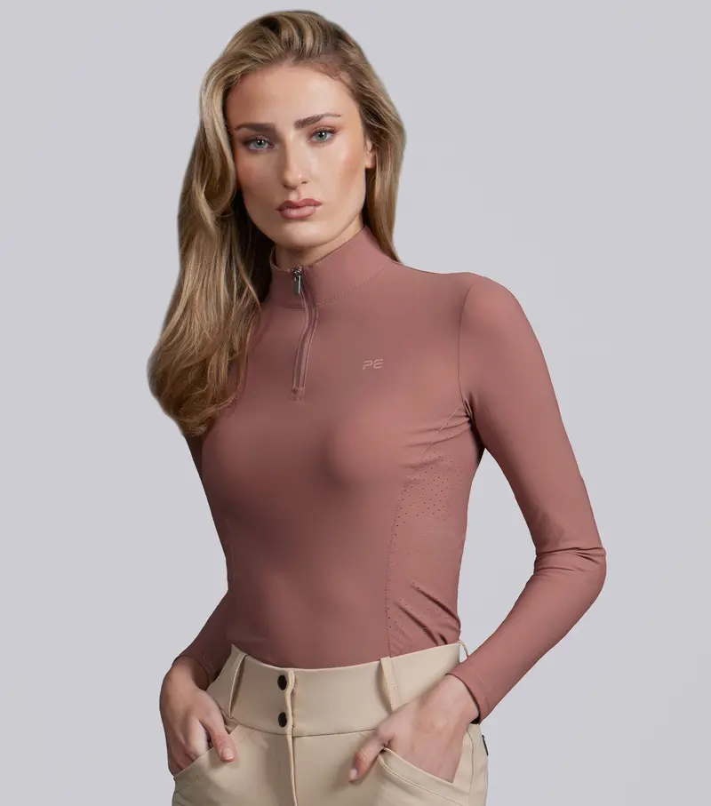Prospero Long Sleeve Training Top Rosewood 1