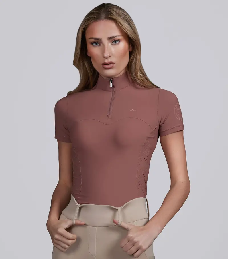 Prospero Short Sleeve Training Top Rosewood 1