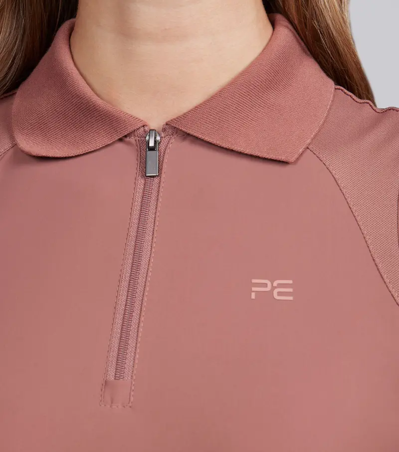 Prospero Sleeveless Polo Top Rosewood 3