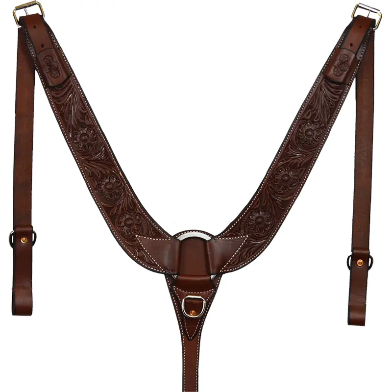 Pulling Collar Oiled Floral Tooled 1