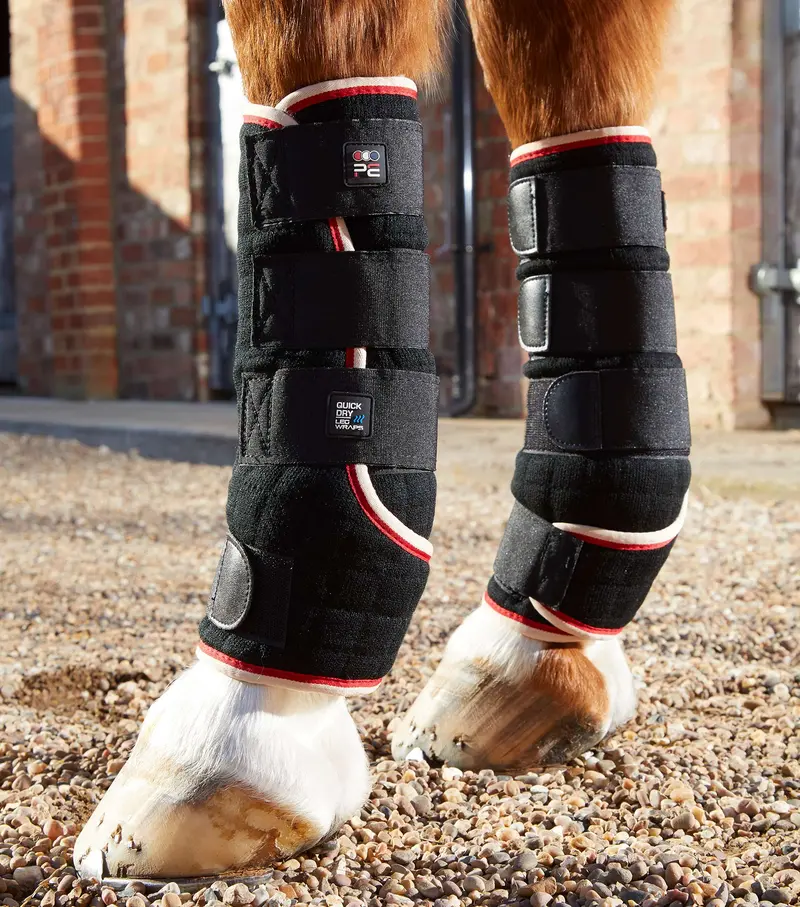 Quick Dry Horse Leg Wraps Black 1