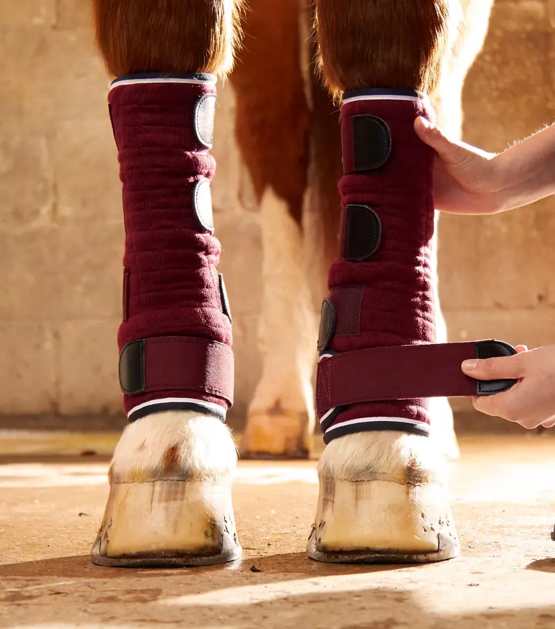 Quick Dry Horse Leg Wraps Burgundy 2