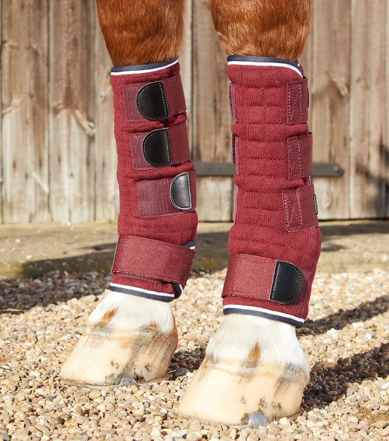 Quick Dry Horse Leg Wraps Burgundy 3