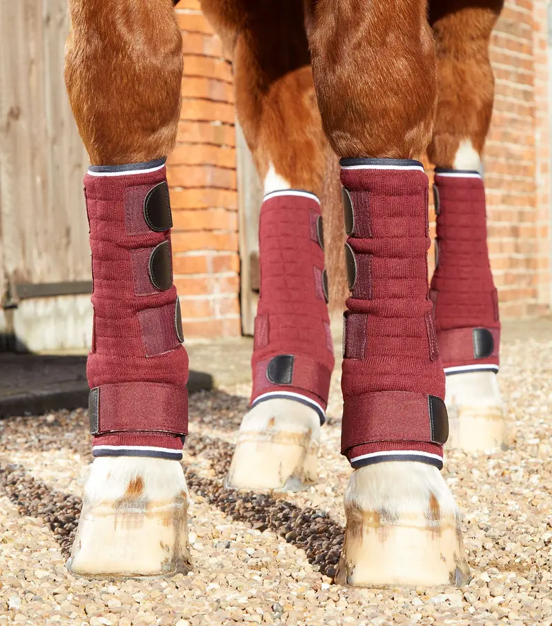 Quick Dry Horse Leg Wraps Burgundy 4