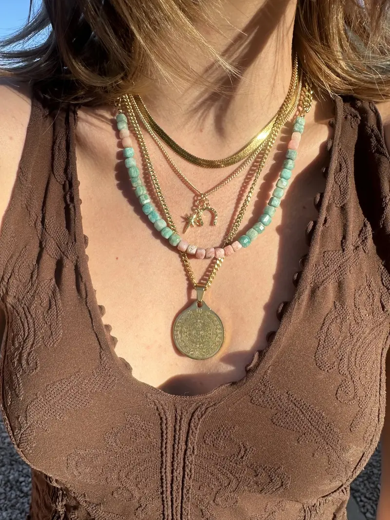 Rachel Nathan Amazonite And Peruvian Opal Beaded Necklace 1