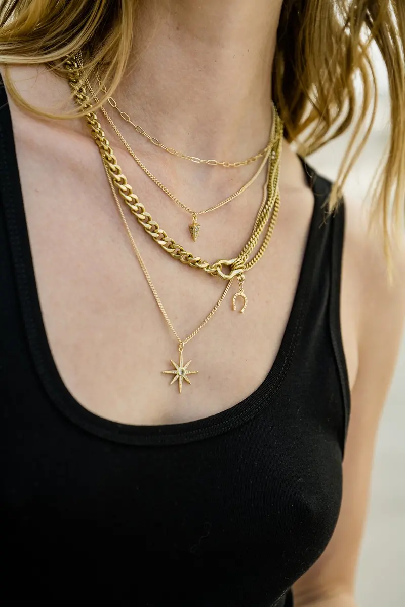 Rachel Nathan Art Deco Drop Mini Necklace 1