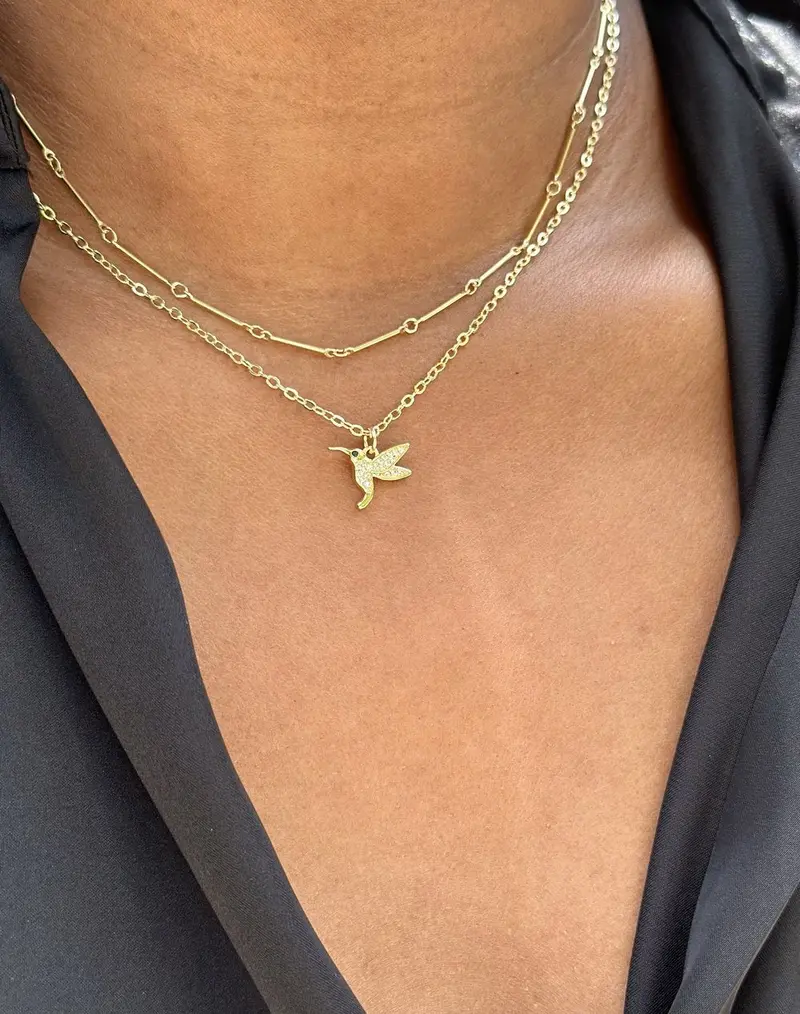 Rachel Nathan Hummingbird Mini Necklace 1