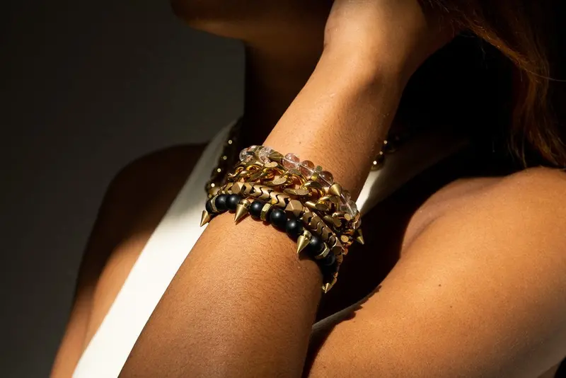 Rachel Nathan Matte Back Agate On Point Bracelet 1