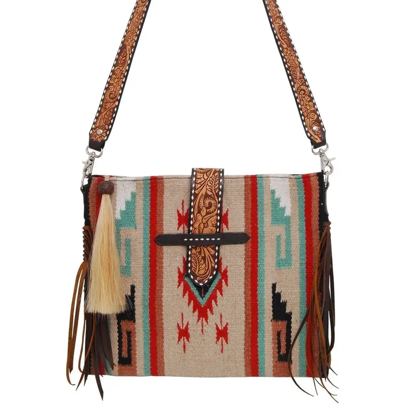 Rafter T Belted Cross Body Tote-Tan 1