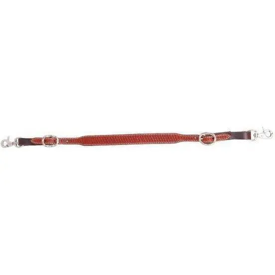 Rafter T Ranch Chestnut Finish Wither Strap With Basket Tooling 1