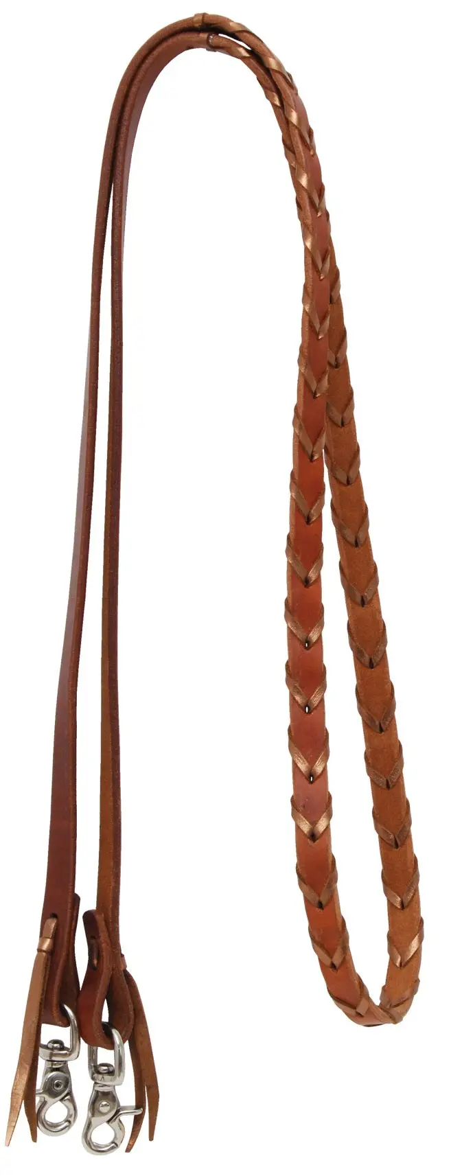 Rafter T Ranch Copper Plait Barrel Reins 1
