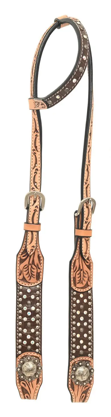Rafter T Ranch Crystal Collection One Ear Headstall 1
