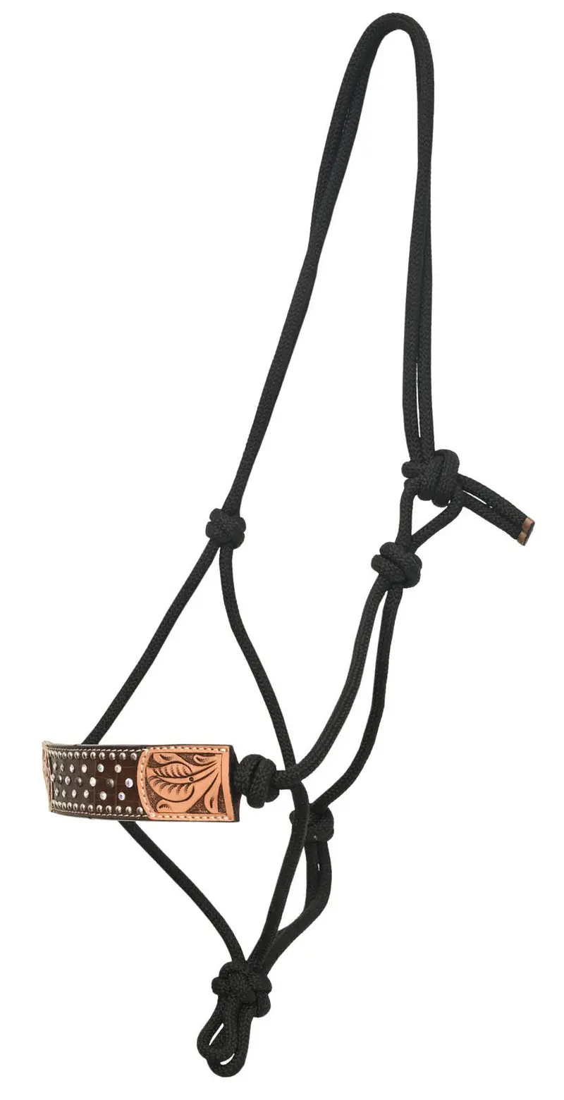Rafter T Ranch Crystal Collection Rope Halter 1